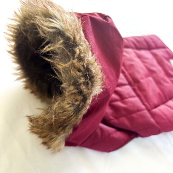 "NEW" Eddie Bauer Chinook Dog Pet Jacket Coat with hood red Small - Picture 4 of 13